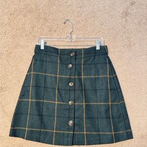 Madewell plaid skirt